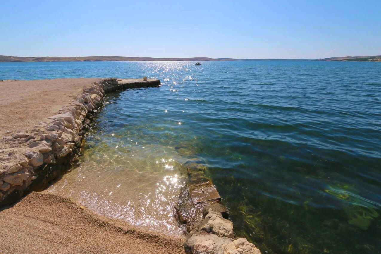 Najbliža plaža - Apartmani uz more Kustići, Pag