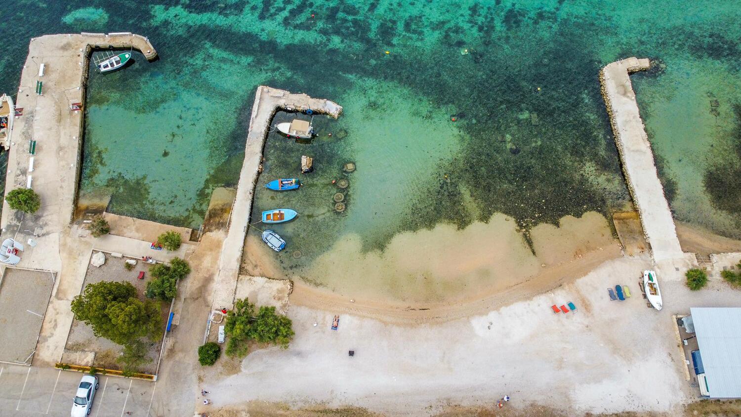 Nächster Strand - Ferienwohnungen am Meer Sveti Petar, Biograd