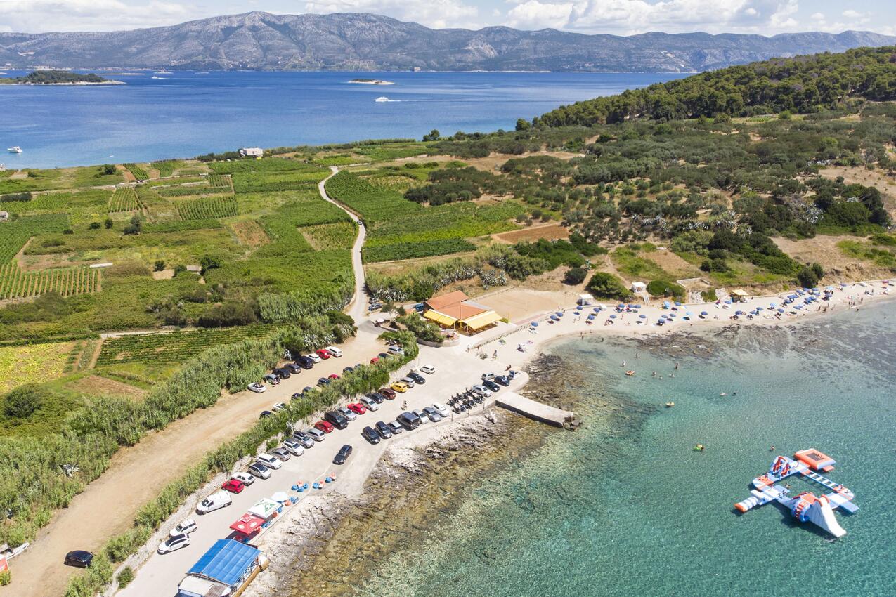 Nejbližší pláž - Apartmány s parkovištěm Lumbarda, Korčula