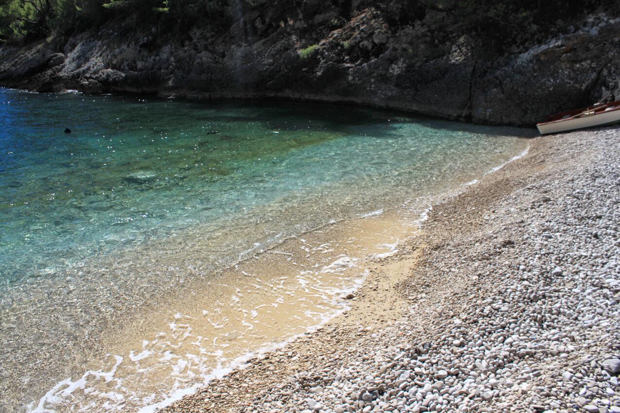 Nächster Strand - Ferienwohnung am Meer im Robinson Crusoe Stil Bucht Bratinja Luka, Korcula