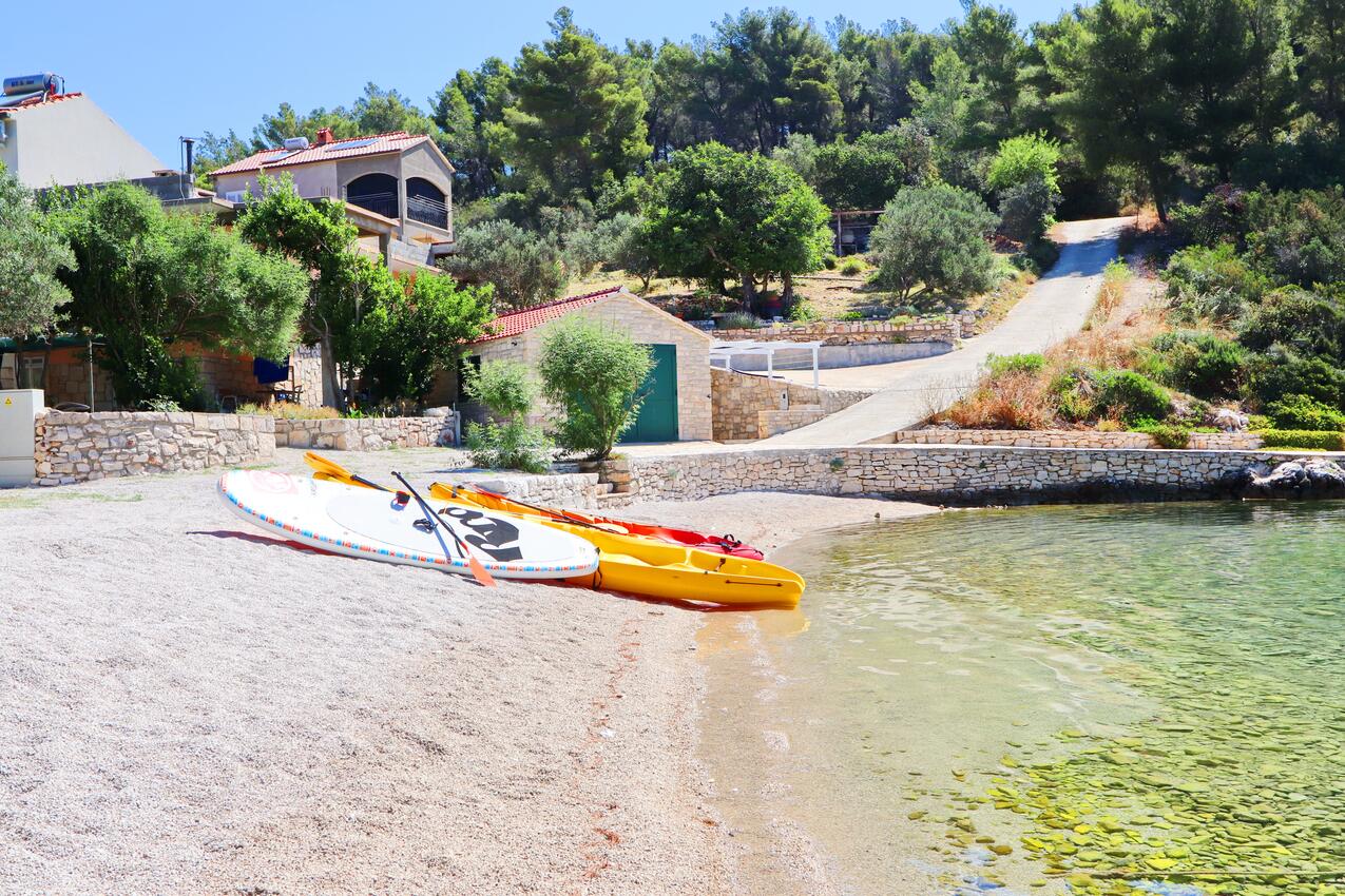 Nächster Strand - Haus am Meer mit Pool für Familien Bucht Slatina, Korcula