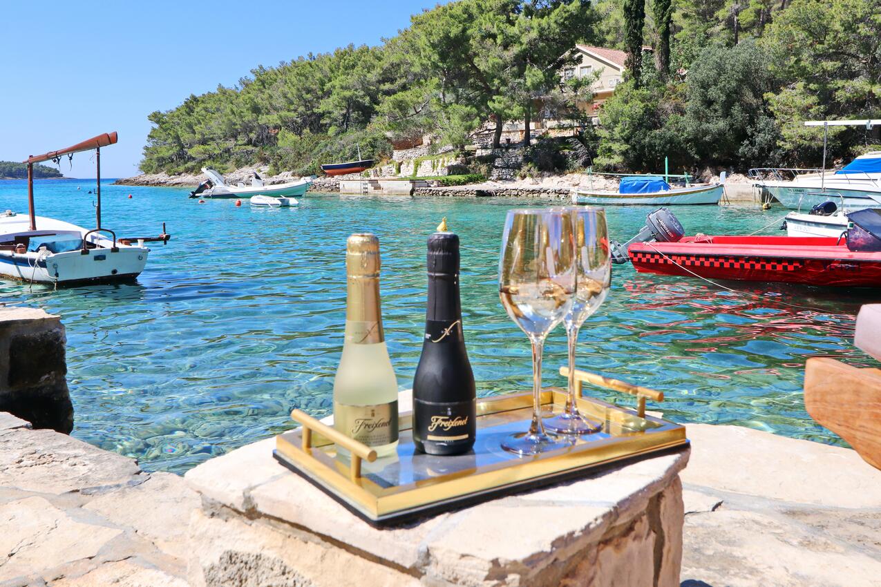 Nächster Strand - Haus am Meer mit Pool für Familien Bucht Slatina, Korcula