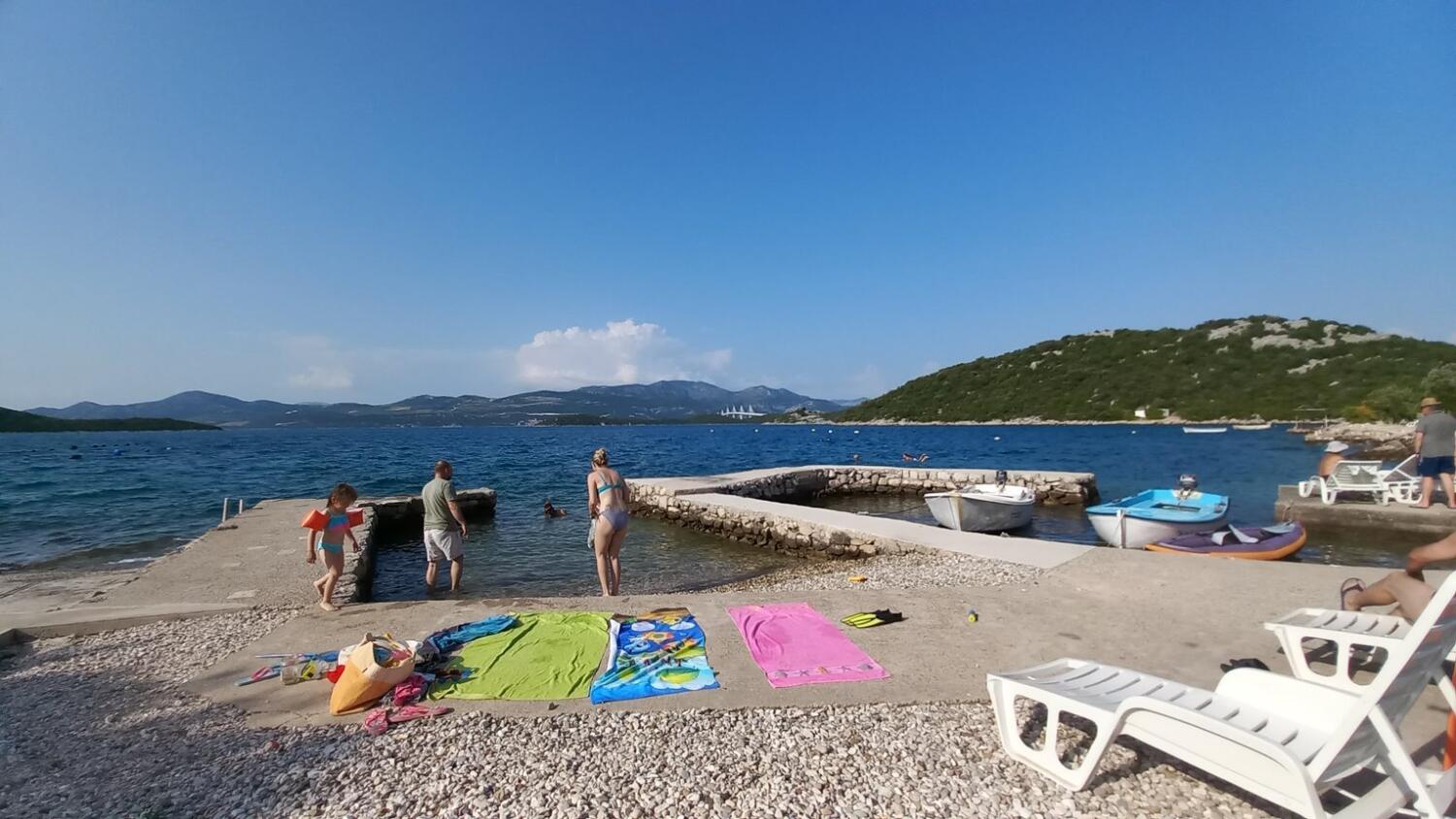 Nächster Strand - Ferienwohnungen am Meer Bucht Pjestata, Peljesac