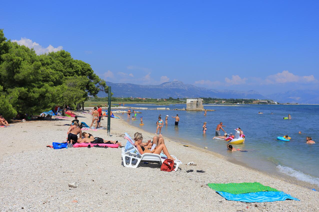 La spiaggia più vicina - Casa vacanze con piscina Plano, Traù - Trogir