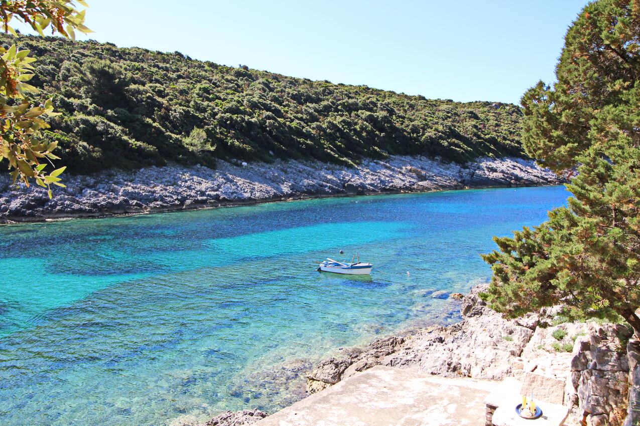 Nächster Strand - Ferienwohnung mit Pool im Robinson Crusoe Stil Bucht Rasohatica, Korcula