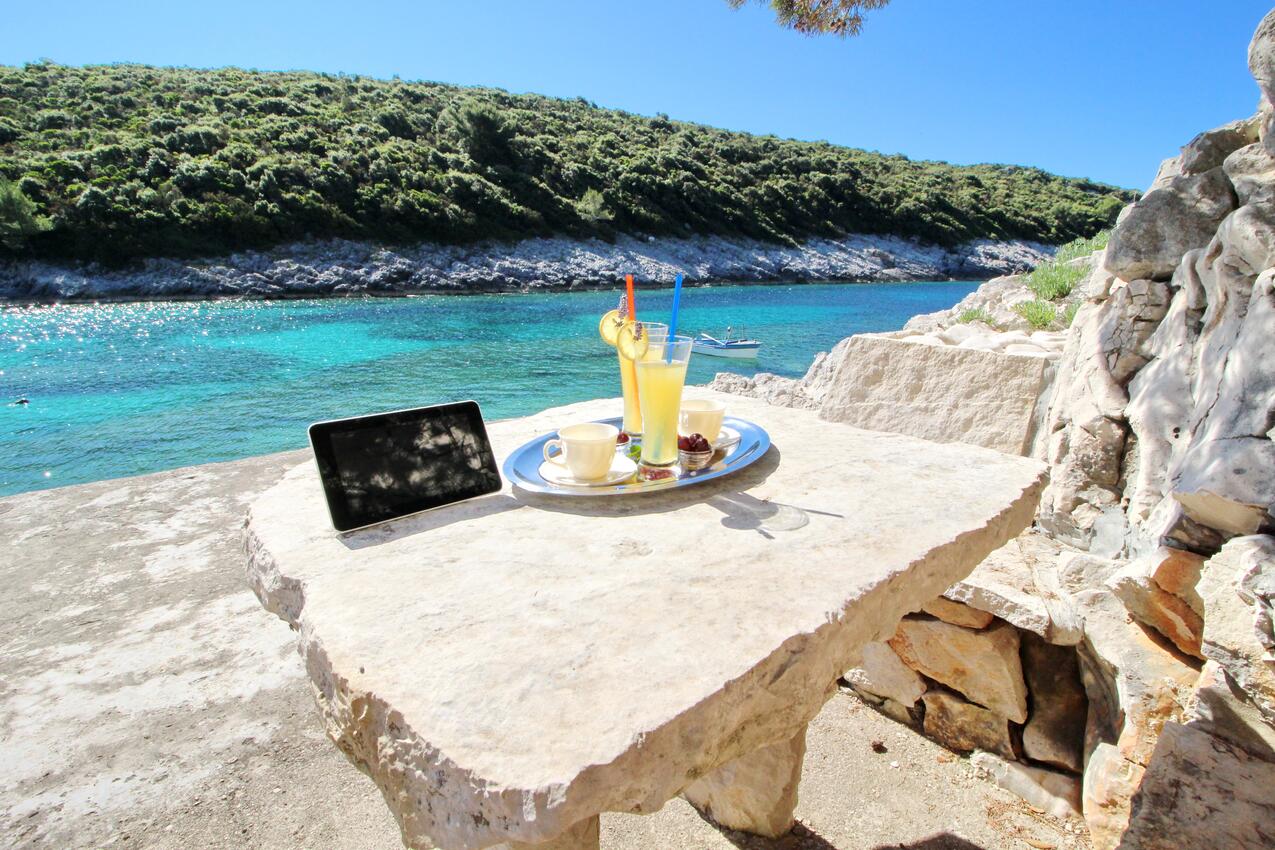 Nächster Strand - Ferienwohnung mit Pool im Robinson Crusoe Stil Bucht Rasohatica, Korcula