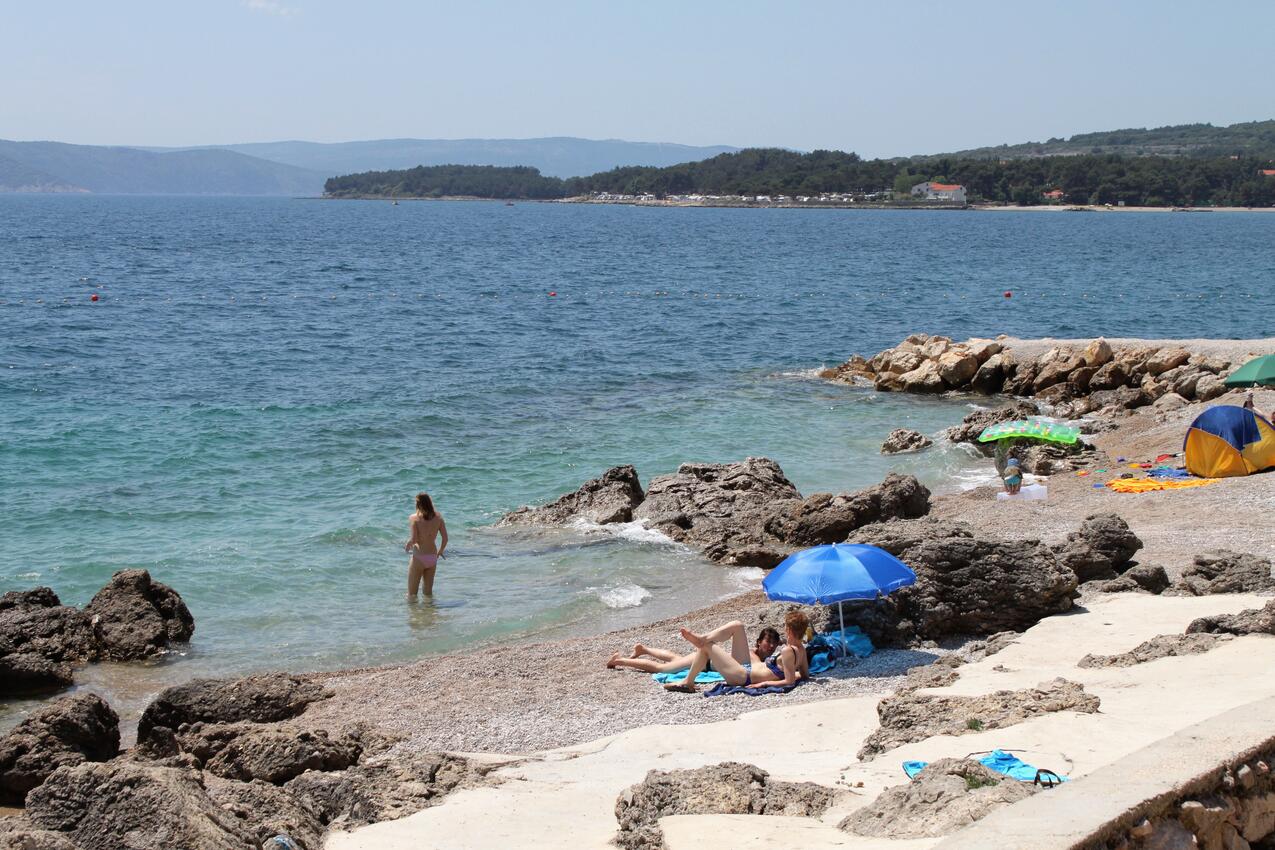 Nearest beach - Apartments with parking space Krk
