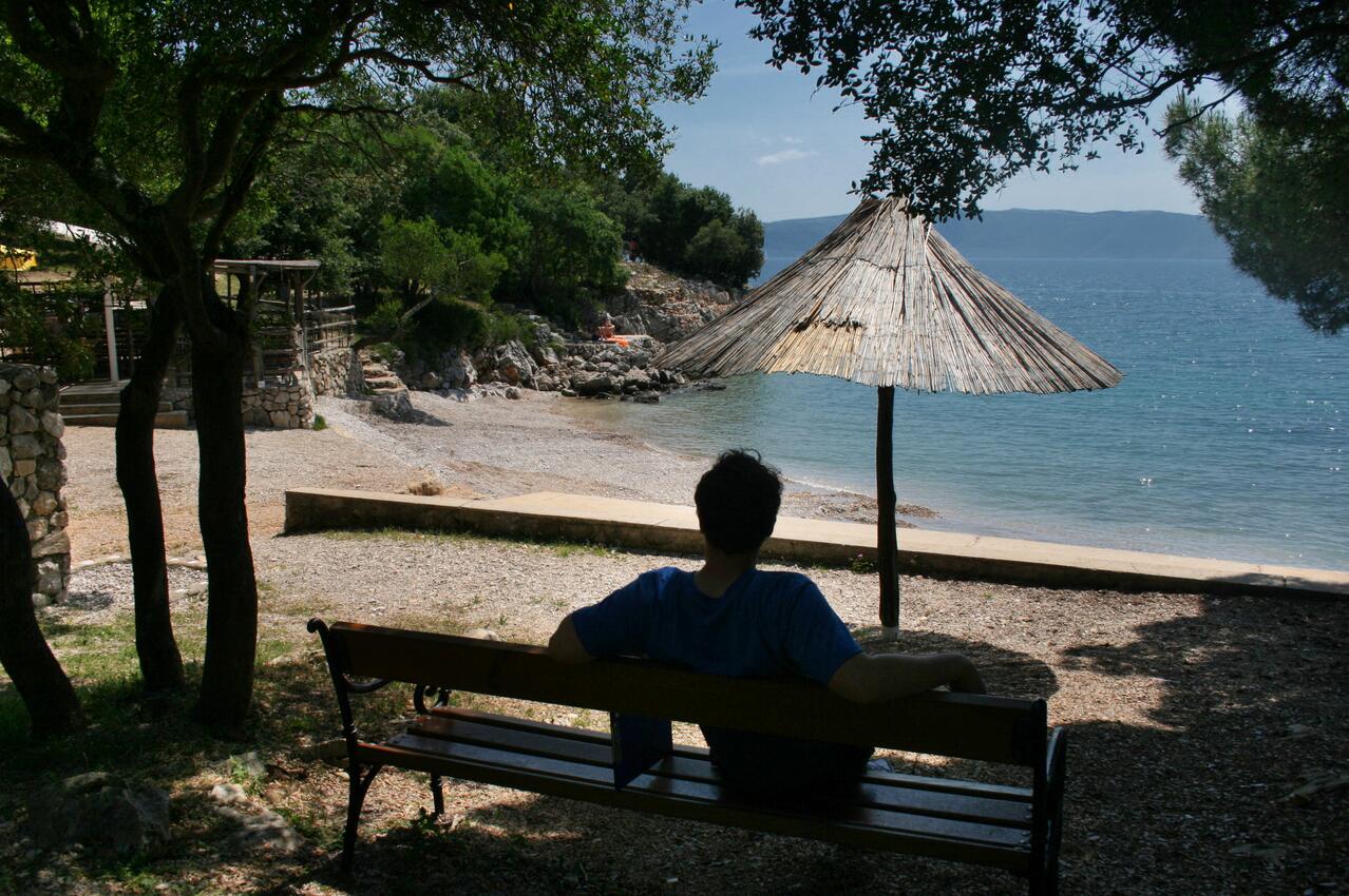Nearest beach - Apartments with parking spaces Pinezići, Krk