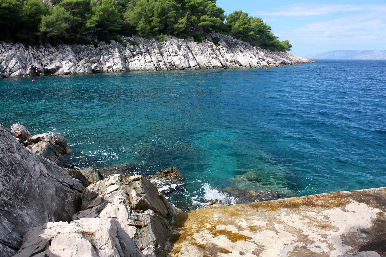 Nejbližší pláž - Robinsonské apartmány u moře Zátoka Pobij, Hvar