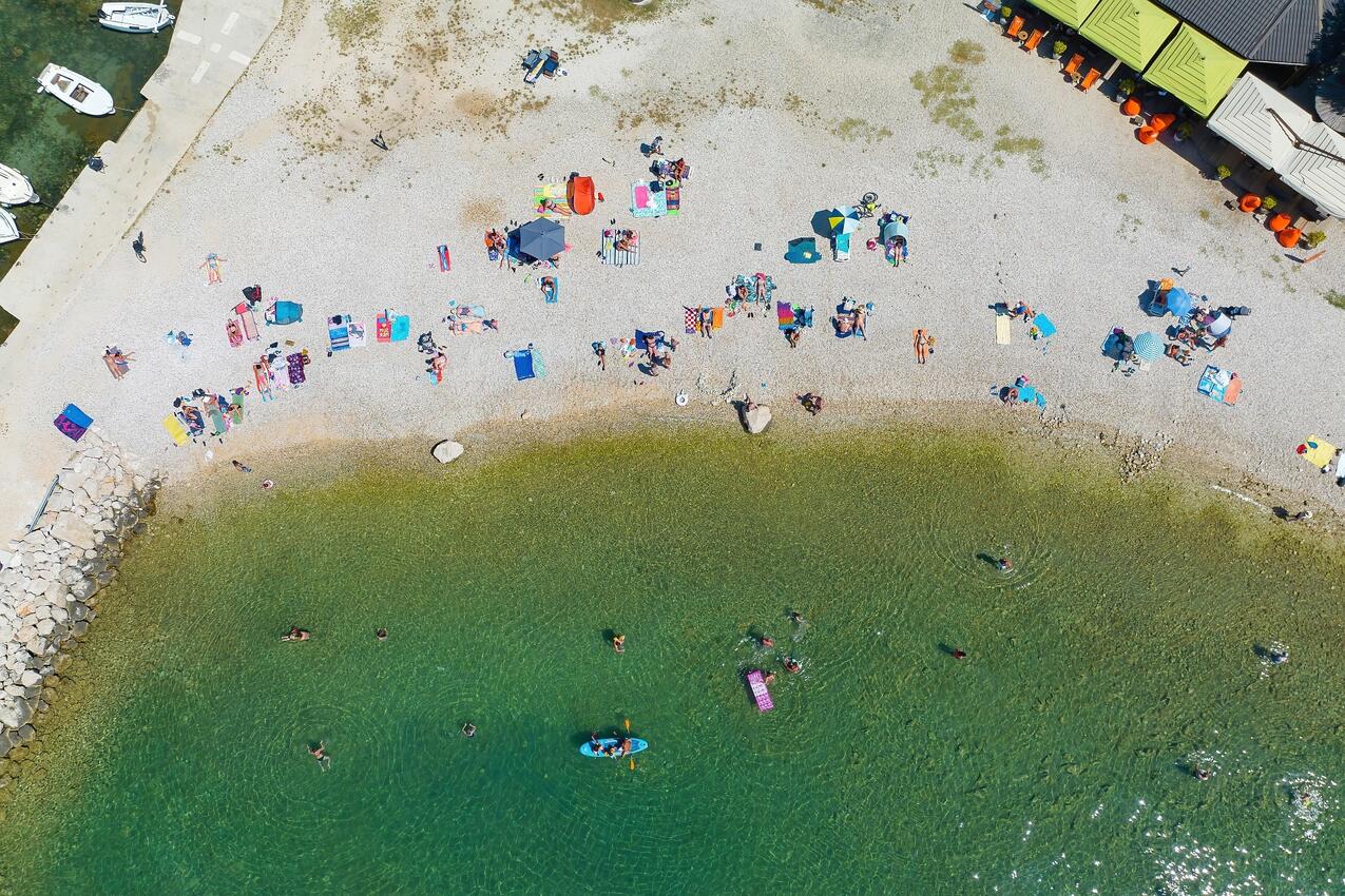 Nearest beach - Family friendly seaside apartments Sukošan, Zadar