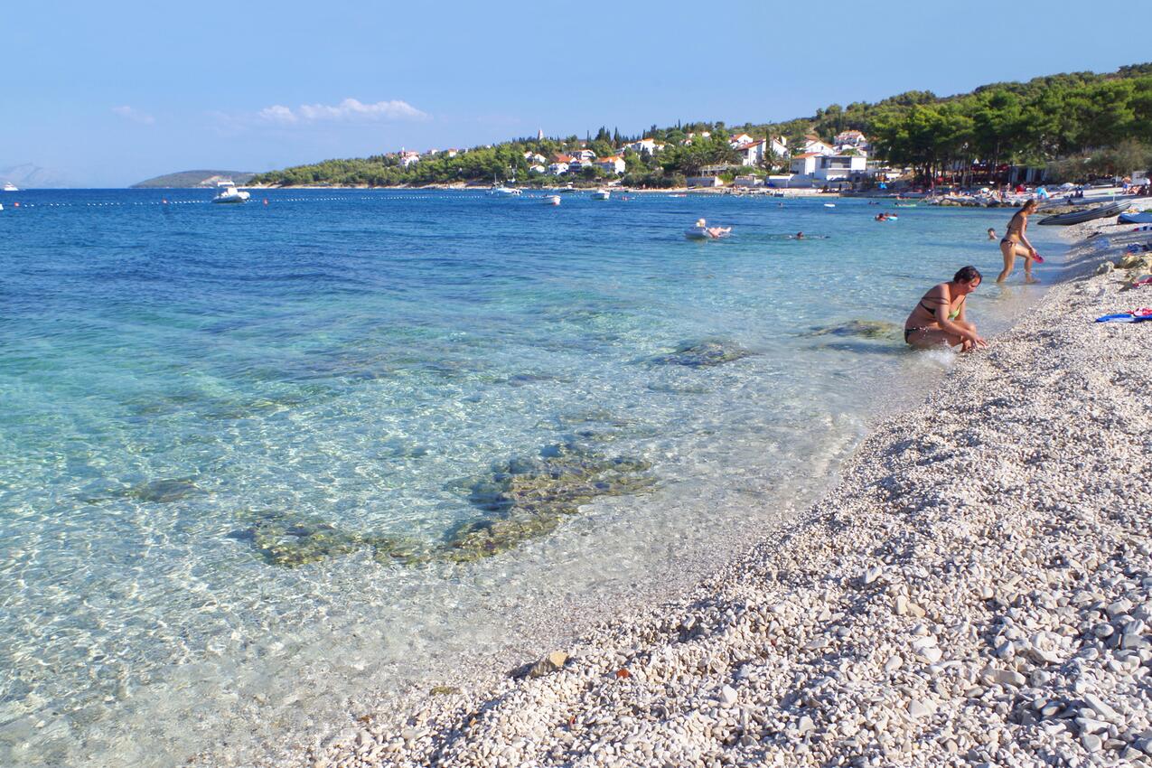 Nächster Strand - Ferienwohnungen am Meer Slatine, Ciovo