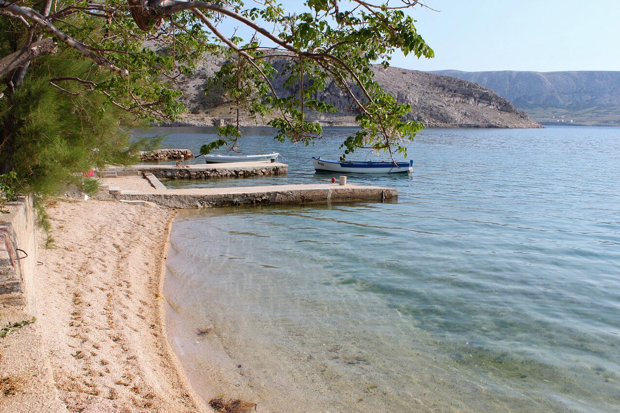 La plage la plus proche - Appartements près de la mer Metajna, Pag