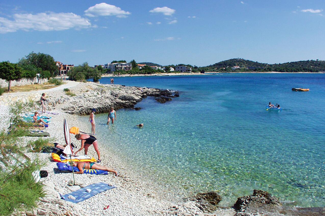 Nearest beach - Family friendly seaside apartments Rogoznica