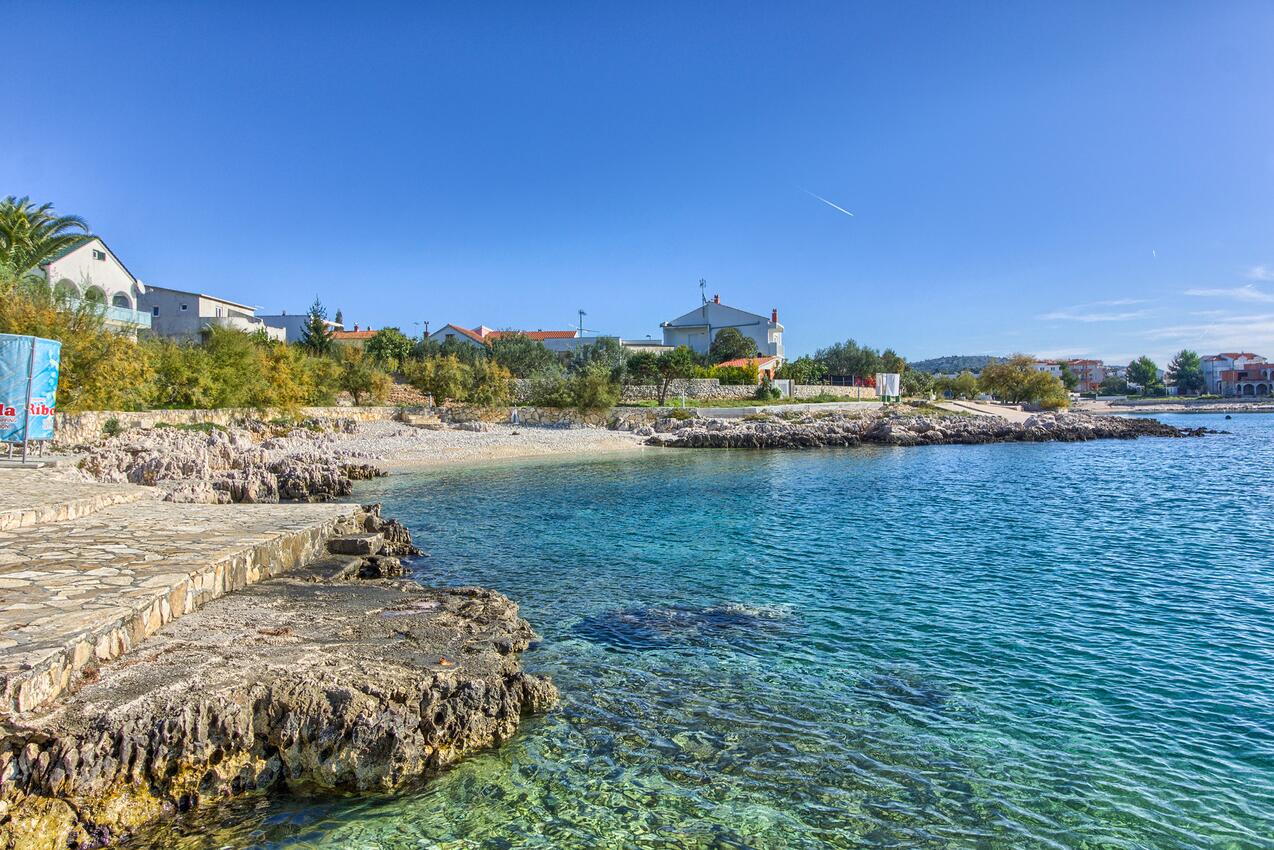Nearest beach - Family friendly seaside apartments Rogoznica