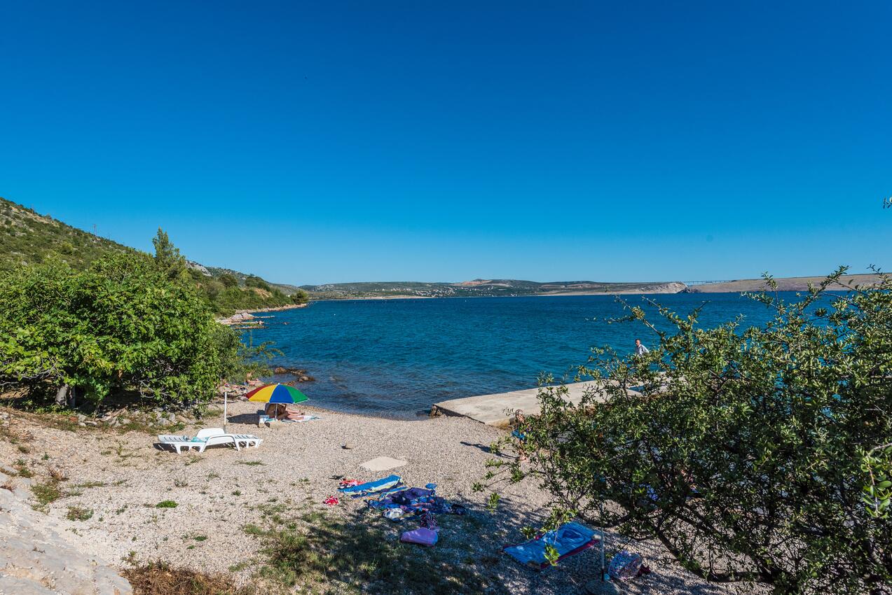 Legközelebbi strand - Apartmanok a tenger mellett Seline, Paklenica