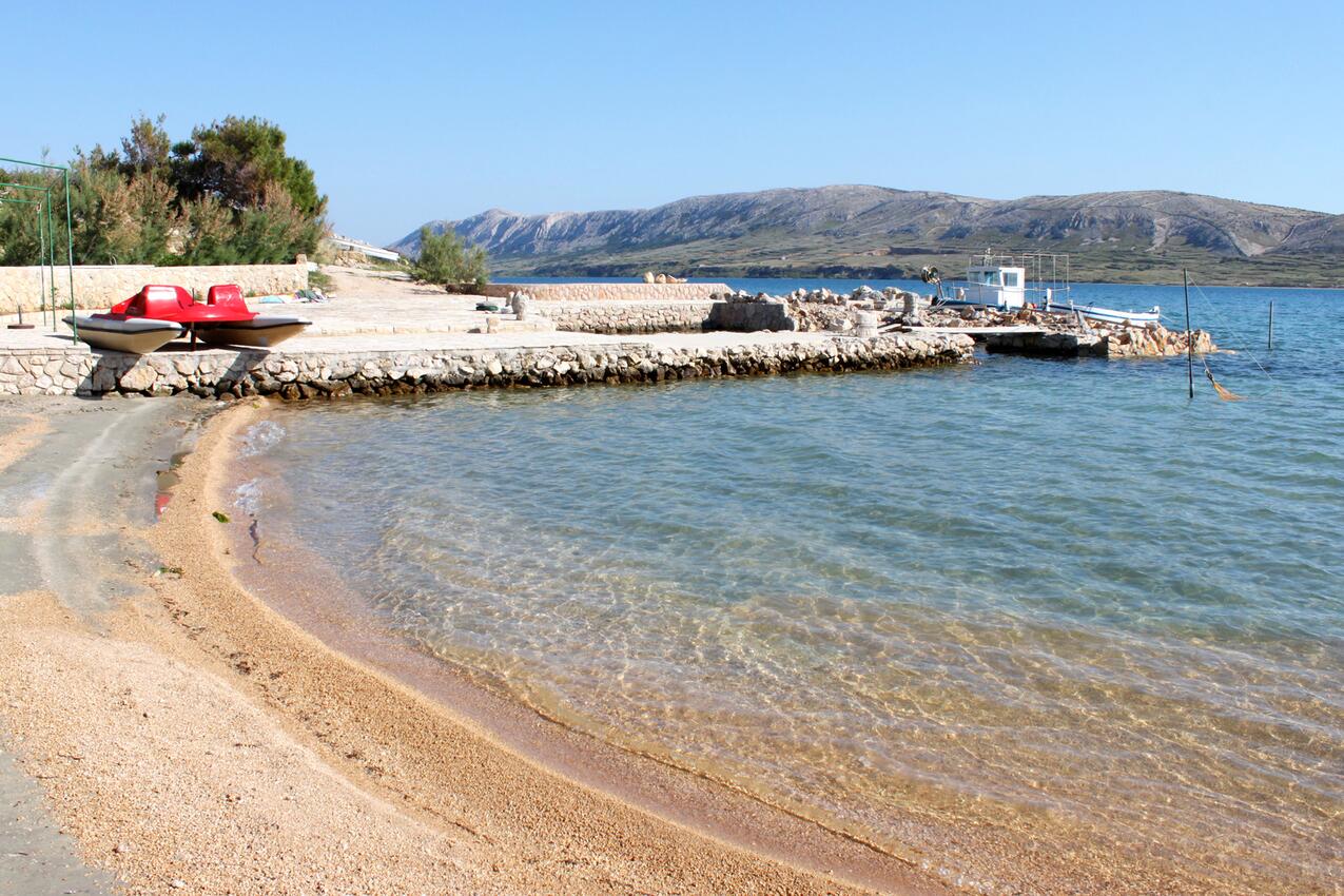 La spiaggia più vicina - Appartamenti accanto al mare per famiglie Kustici, Pago - Pag