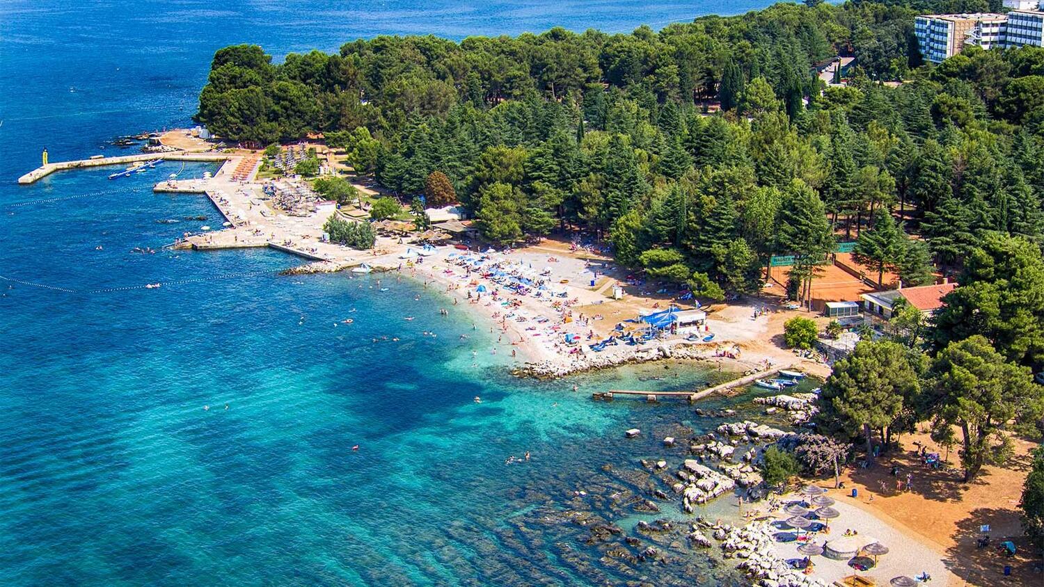 Nächster Strand - Ferienwohnungen und Zimmer mit Parklplatz Porec