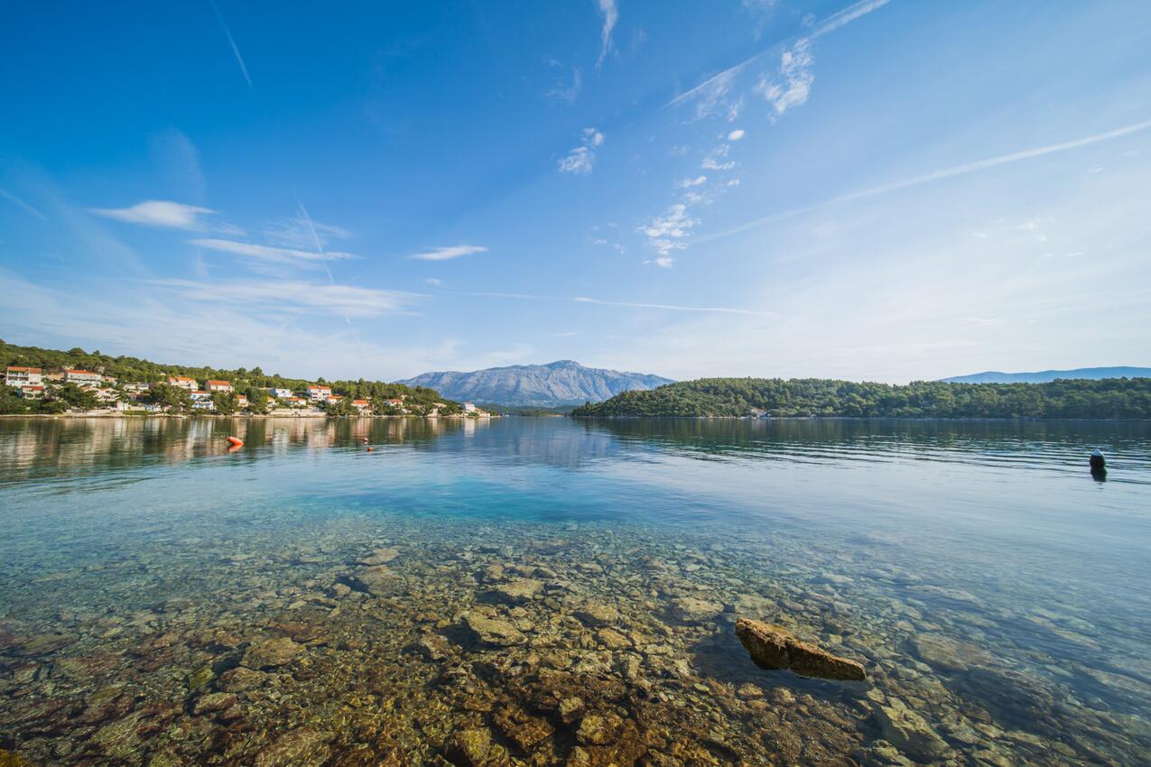 Nächster Strand - Ferienwohnungen am Meer Lumbarda, Korcula