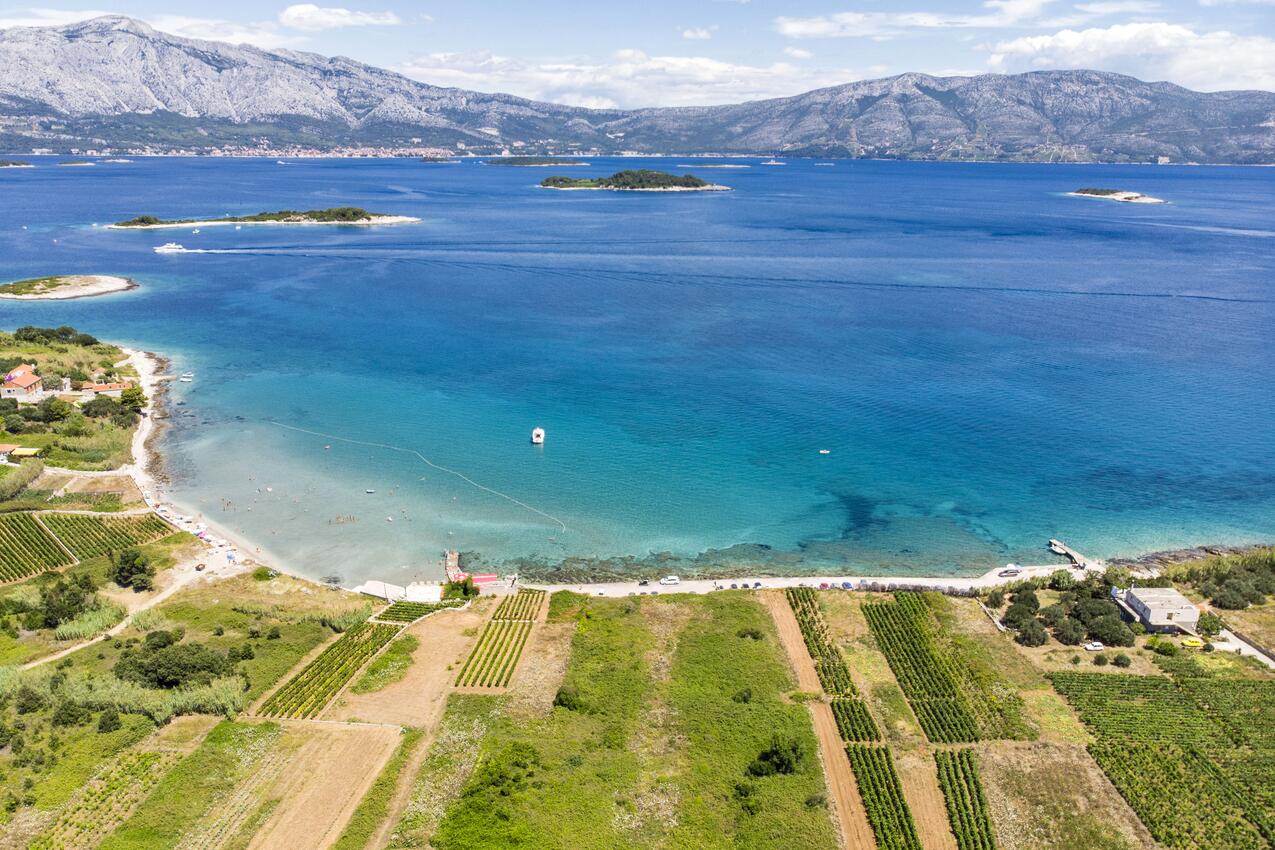 Nejbližší pláž - Apartmány s parkovištěm Lumbarda, Korčula