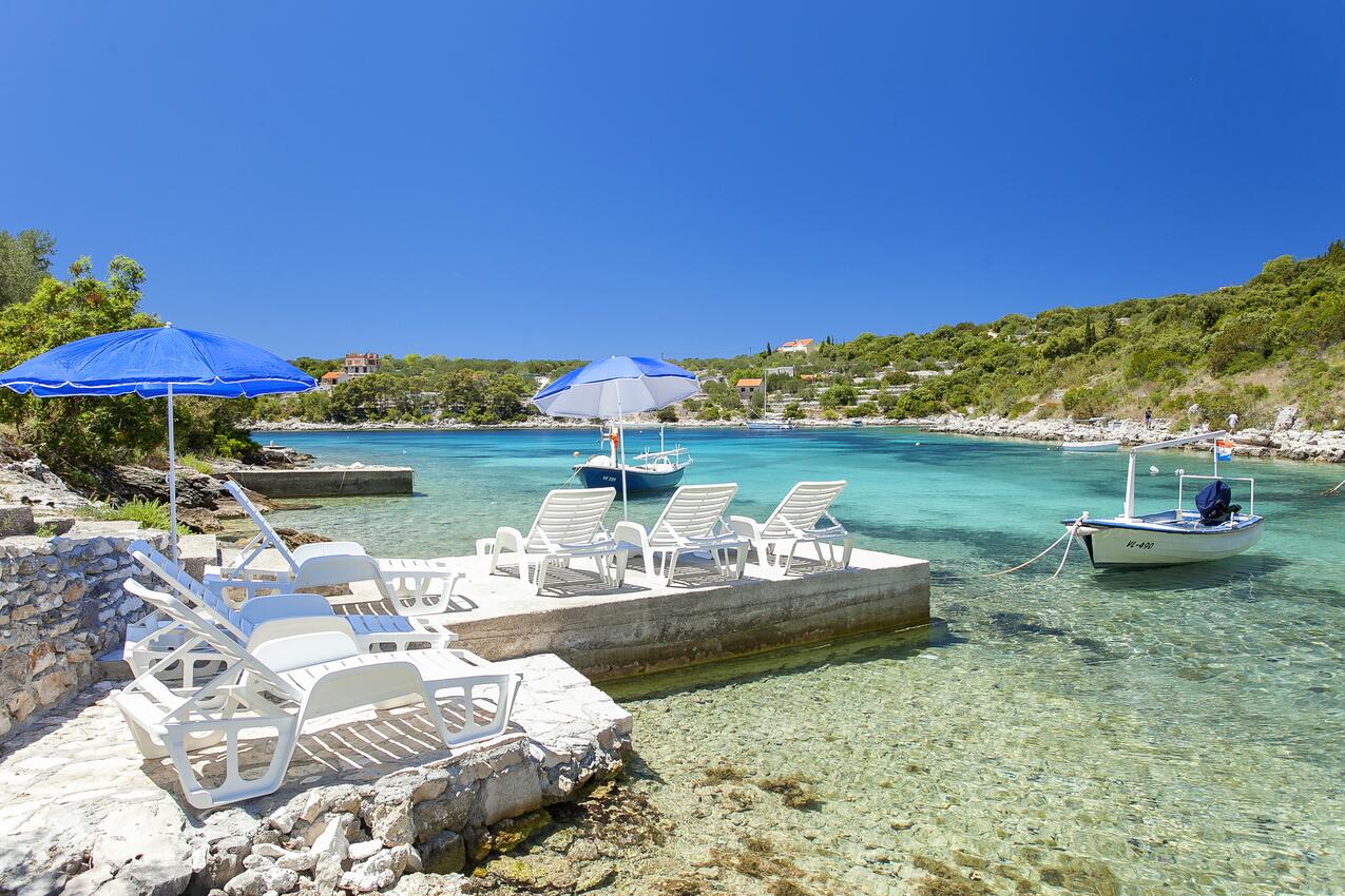 Nächster Strand - Haus am Meer für Familien mit Kindern Bucht Stratinčica, Korcula