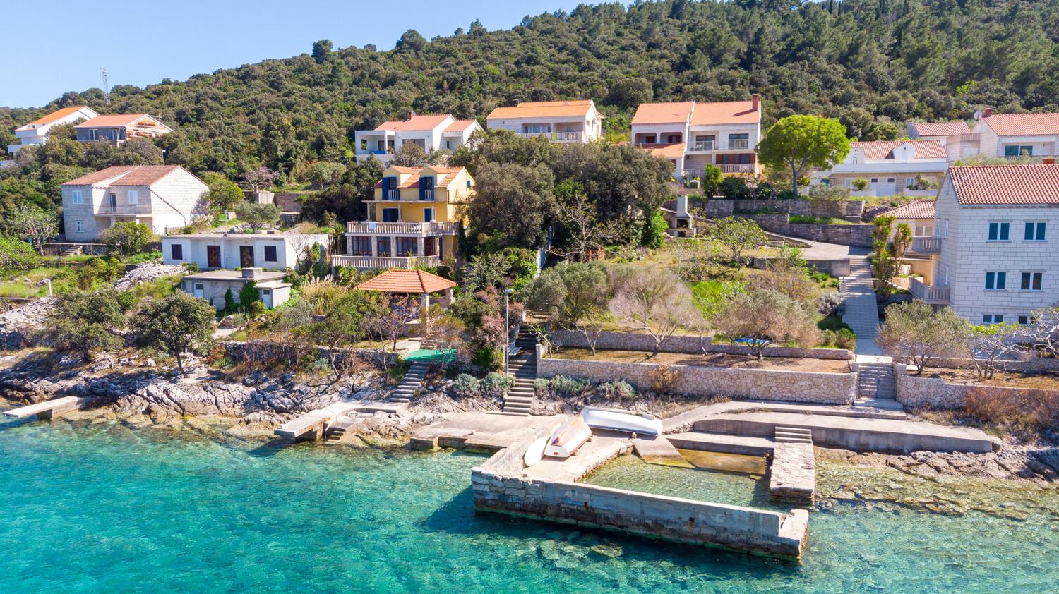 Nächster Strand - Ferienwohnungen am Meer Tri Zala, Korcula