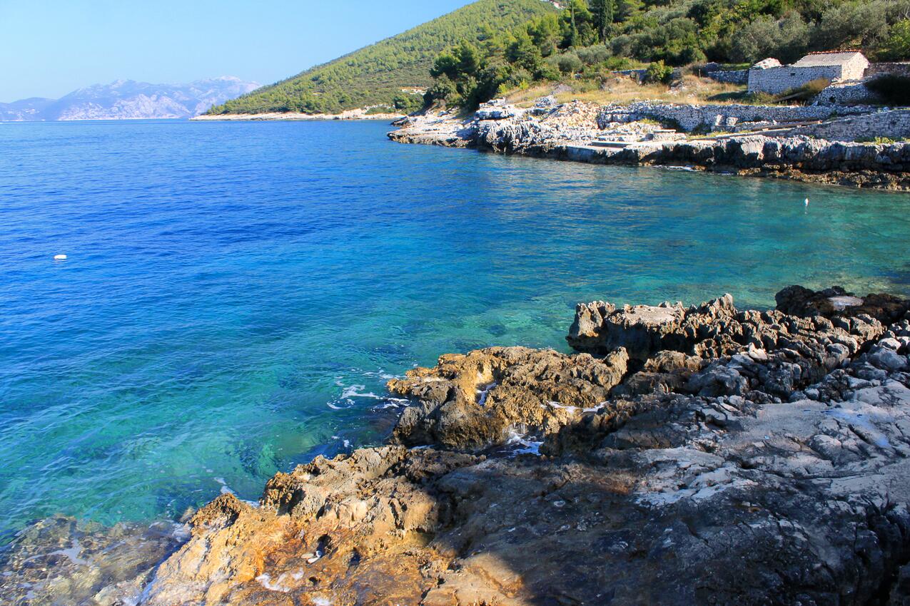 Nächster Strand - Ferienwohnung am Meer im Robinson Crusoe Stil Bucht Danca - Babina, Korcula