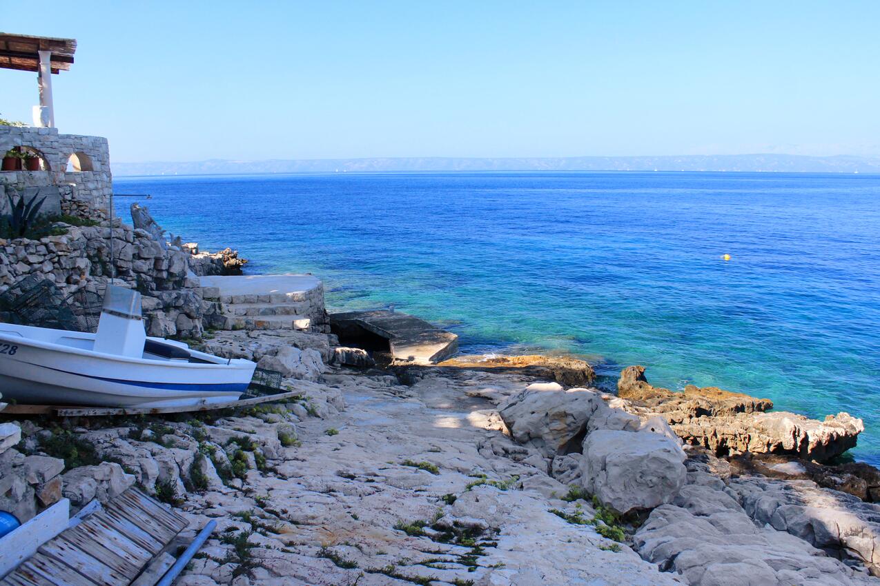 Nächster Strand - Ferienwohnung am Meer im Robinson Crusoe Stil Bucht Danca - Babina, Korcula