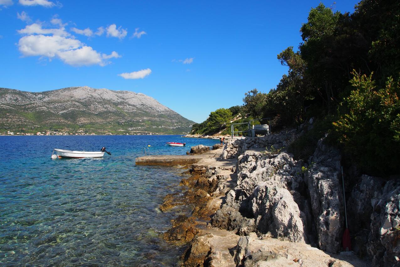 La spiaggia più vicina - Appartamenti accanto al mare con piscina Tri Zala, Curzola - Korčula