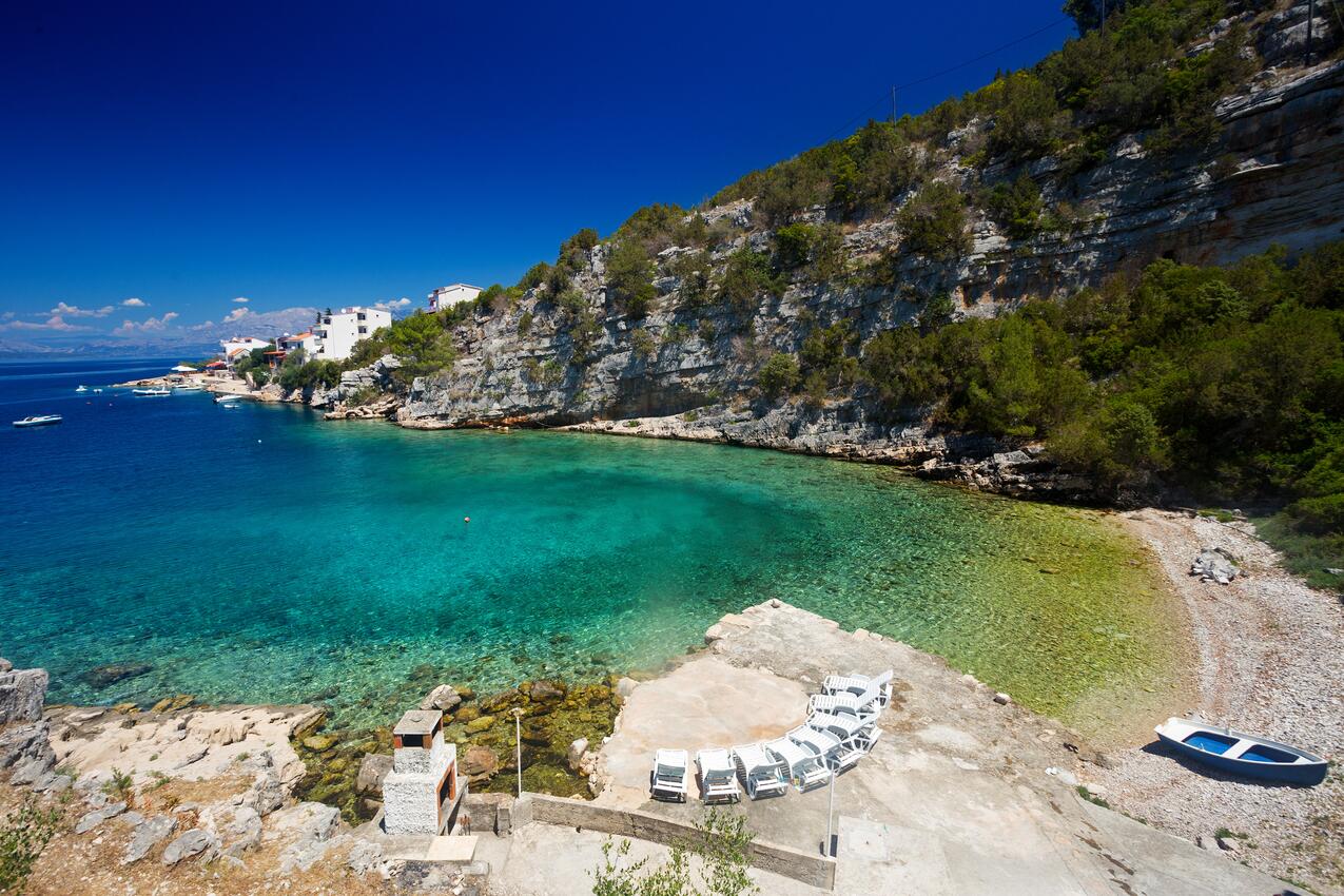 La spiaggia più vicina - Casa accanto al mare per famiglia con bambini Baia Pokrivenik, Lesina - Hvar