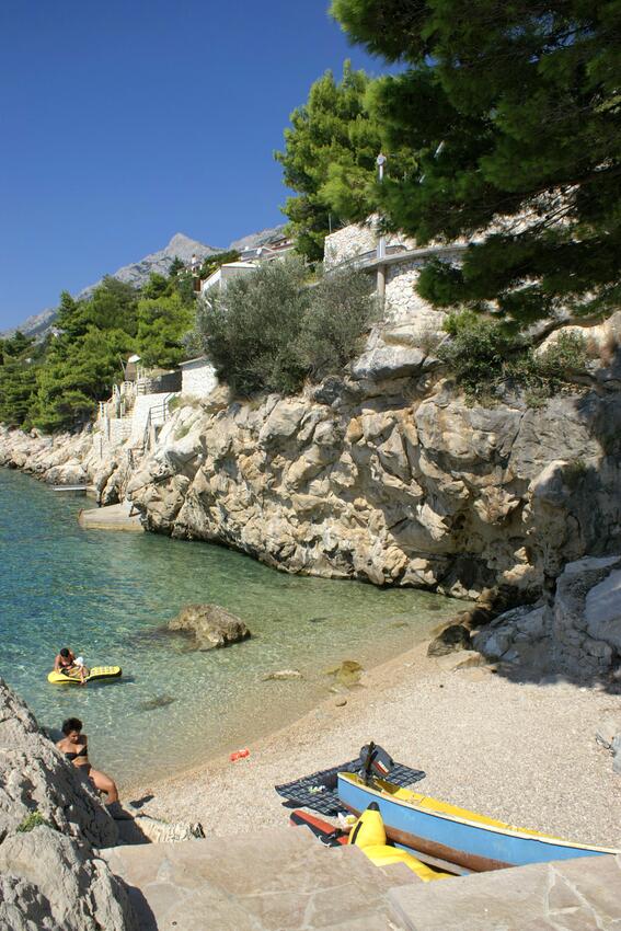 Nejbližší pláž - Apartmány u moře Pisak, Omiš