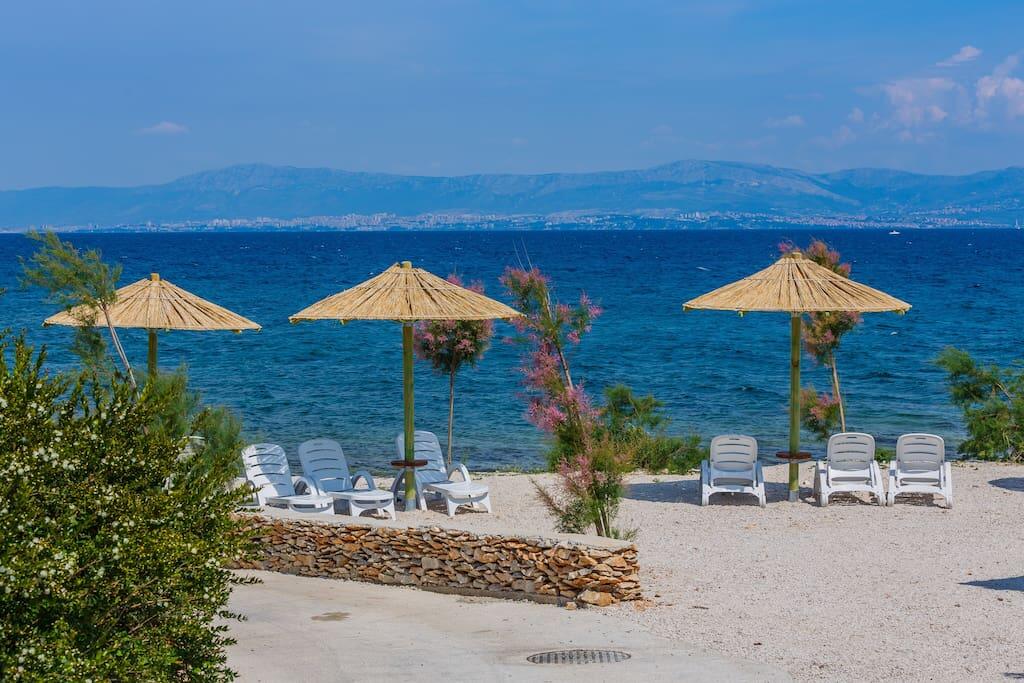 Legközelebbi strand - Luxusvilla a tenger mellett medencével Supetar, Brac