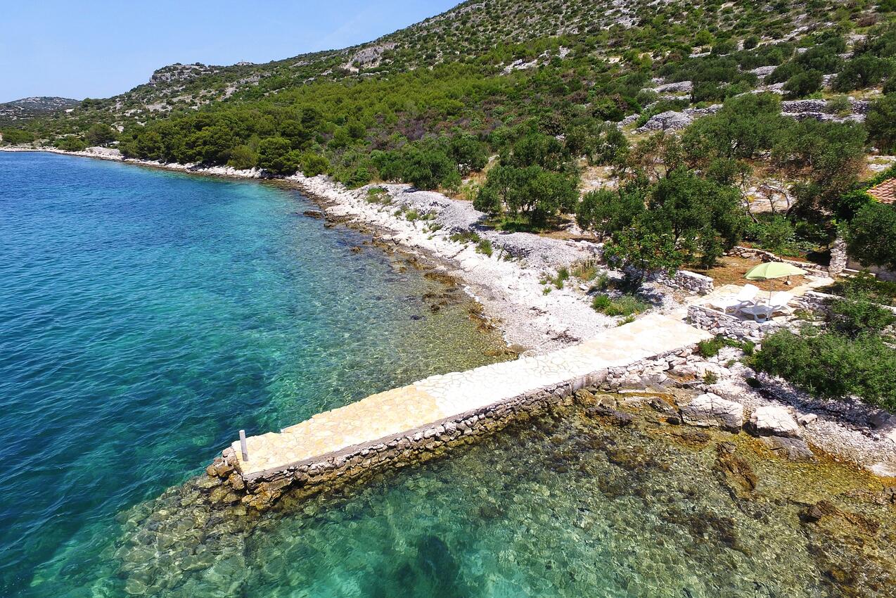 Legközelebbi strand - Halászkunyhó nyaraláshoz a tenger mellett Öböl Donje More, Pasman