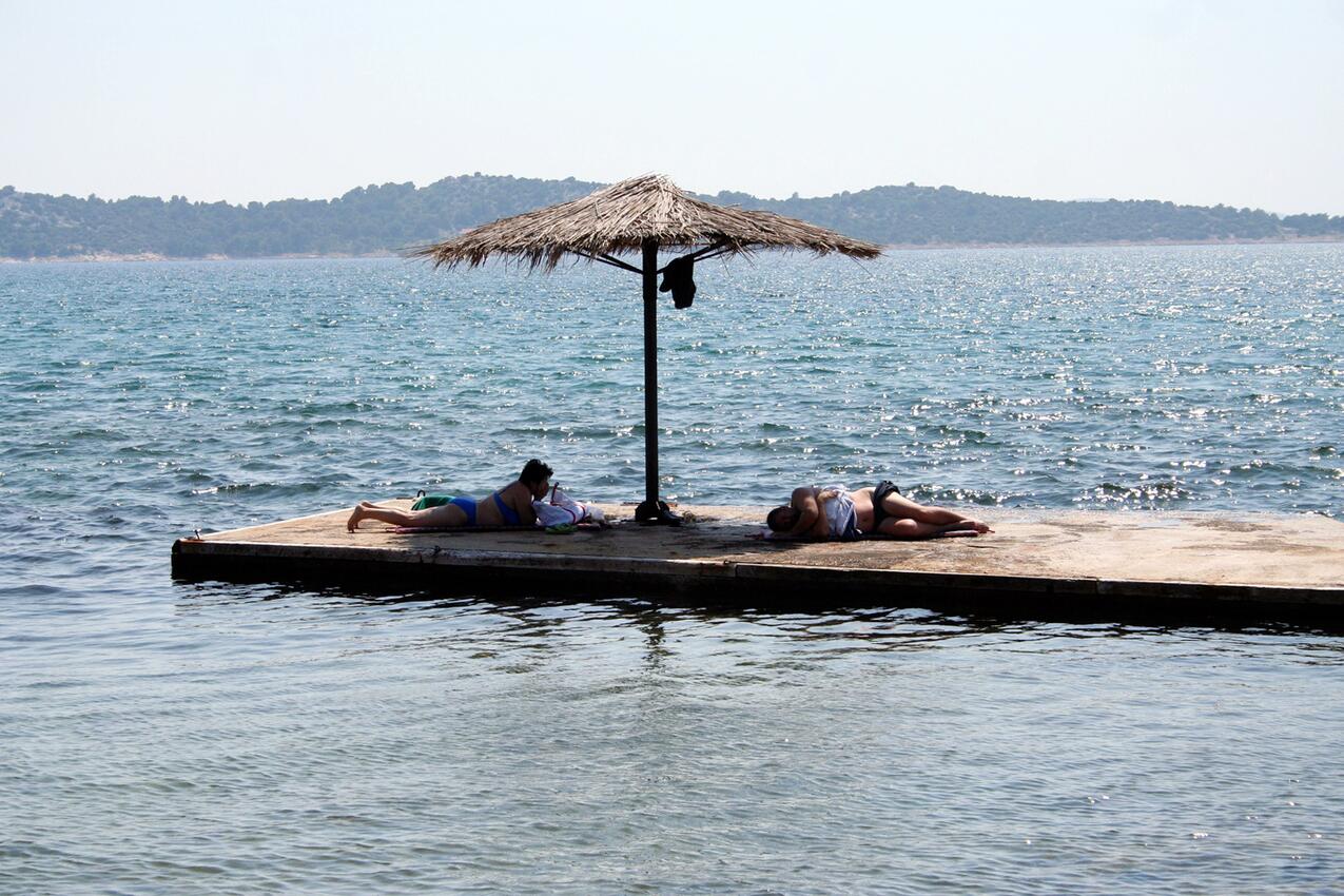 Nearest beach - Family friendly seaside apartments Vodice