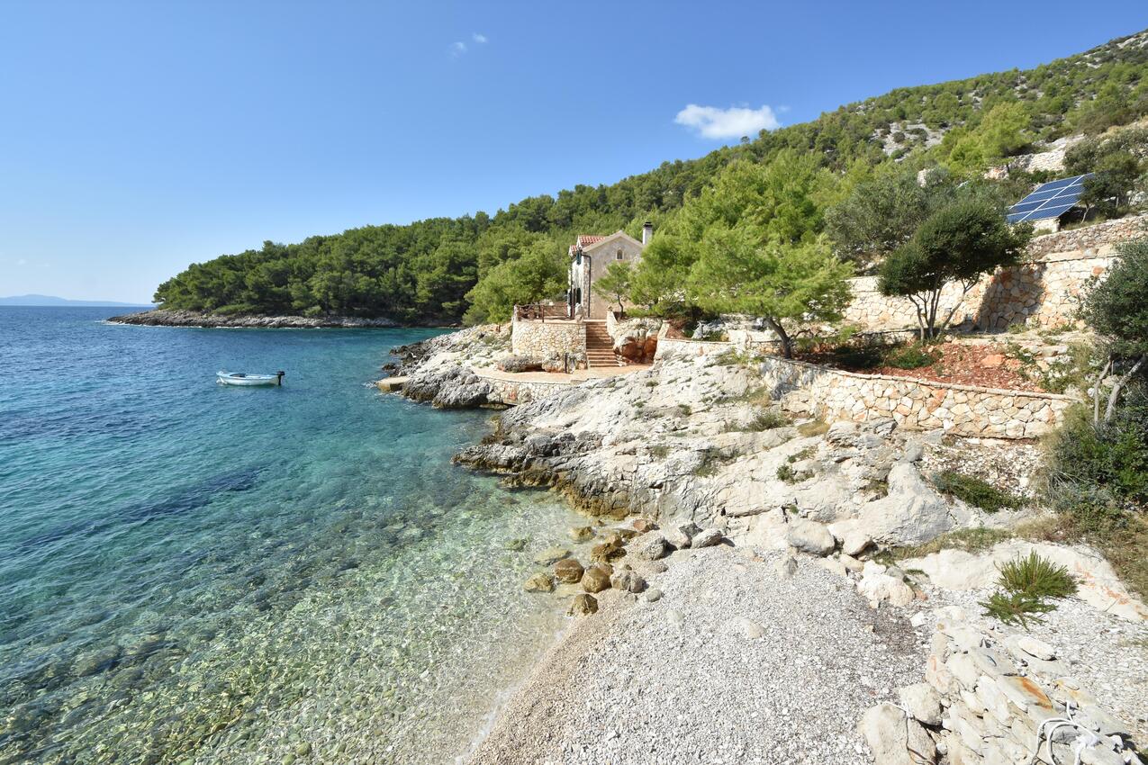 La spiaggia più vicina - Casa dei pescatori accanto al mare Baia Golubinka, Lesina - Hvar