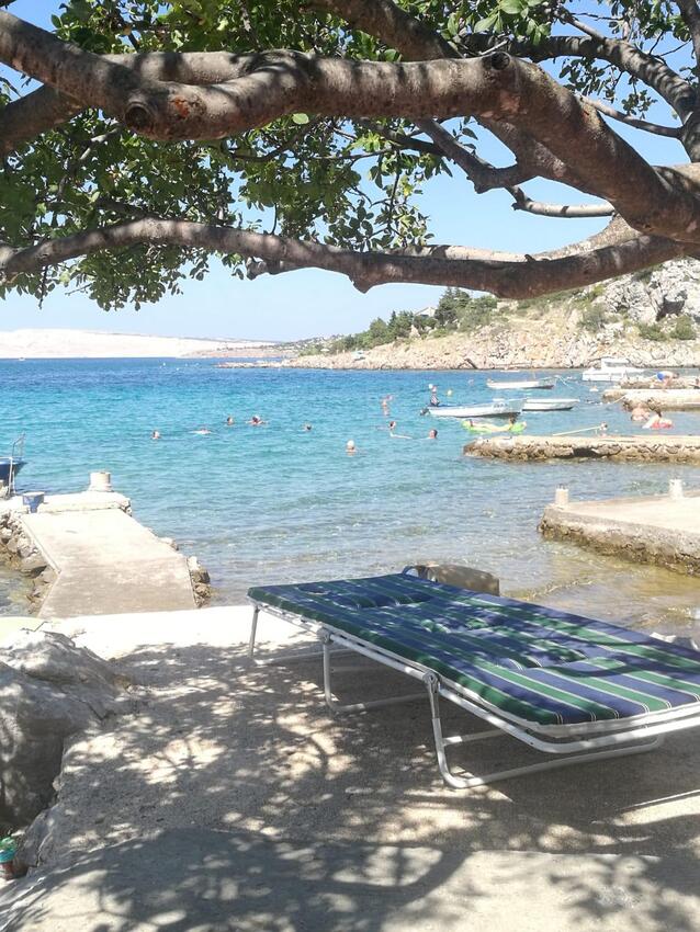 Najbliższa plaża - Apartamenty nad morzem Ribarica, Karlobag