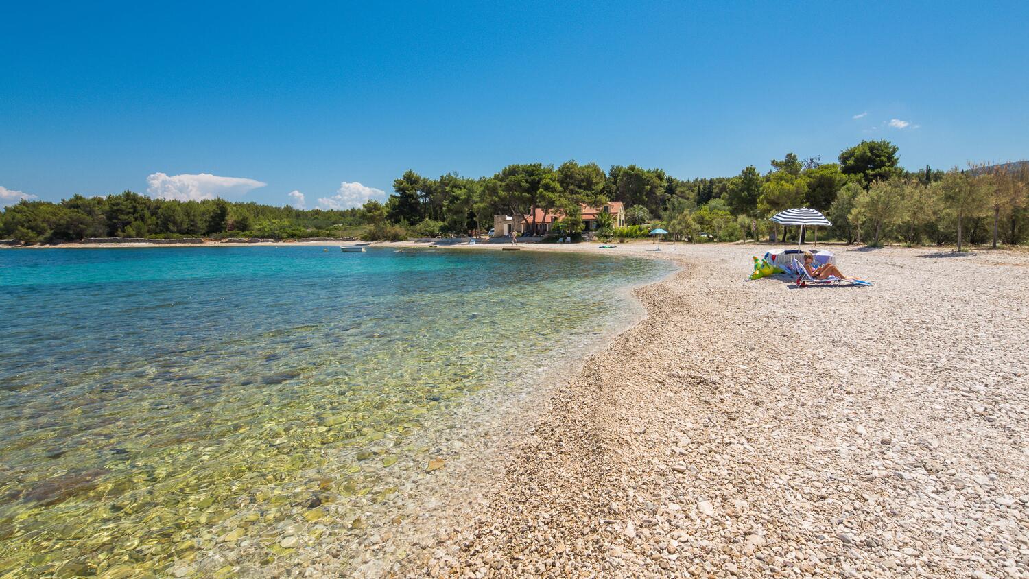 Den närmaste badstranden - Lyxvilla vid havet med pool Mirca, Brac
