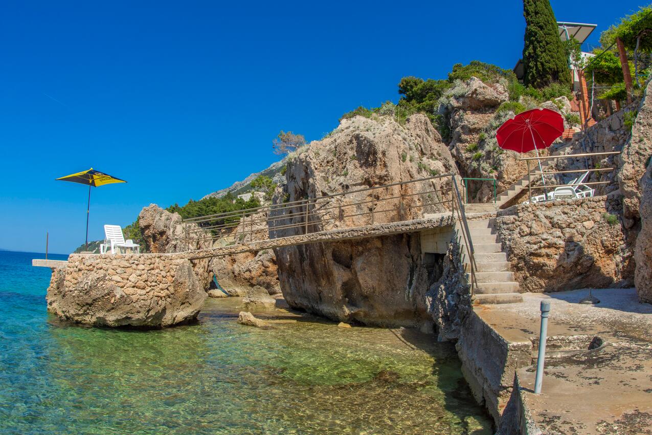 La spiaggia più vicina - Appartamenti accanto al mare per famiglie Pisak, Almissa - Omiš