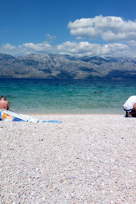 Nächster Strand - Ferienhaus am Meer Razanac, Zadar