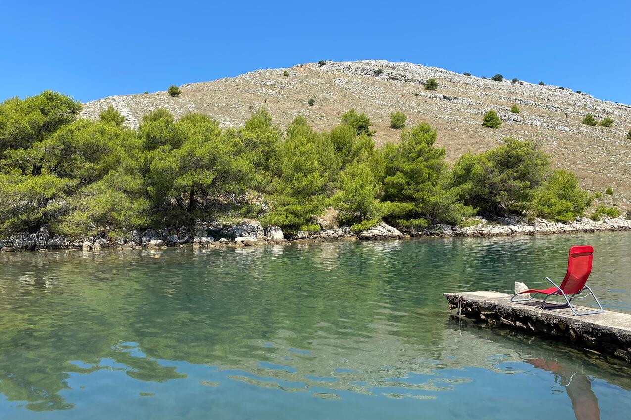 La spiaggia più vicina - Casa dei pescatori accanto al mare Baia Lupešćina, Isole Incoronate - Kornati