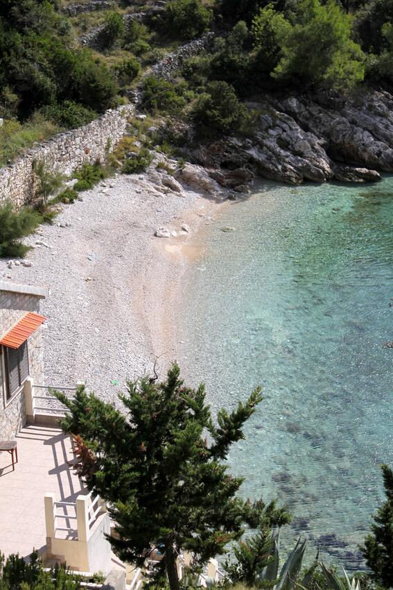 Najbliža plaža - Robinzonski apartmani uz more Uvala Jedra, Hvar