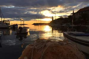 Západ slunce, Maslinica Maslinica Apartmány Chorvatsko