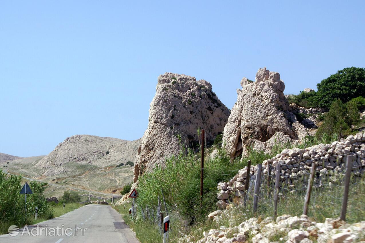 Metajna op de route Pag (Kvarner)