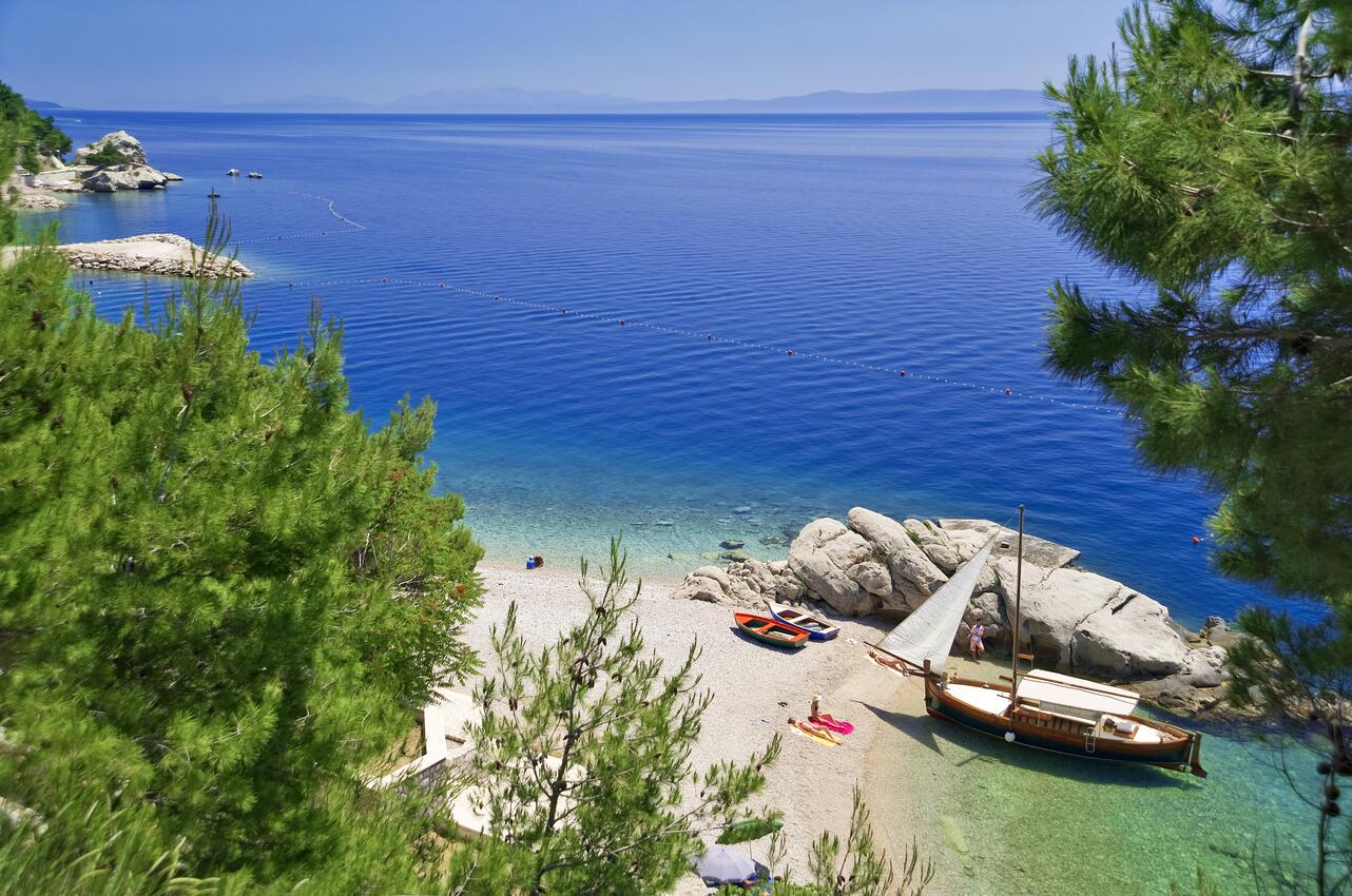 Brela na riviére Makarska (Srednja Dalmacija)