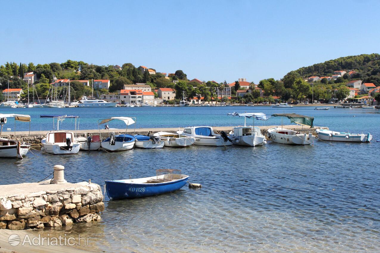 Lumbarda op de route Korčula (Južna Dalmacija)