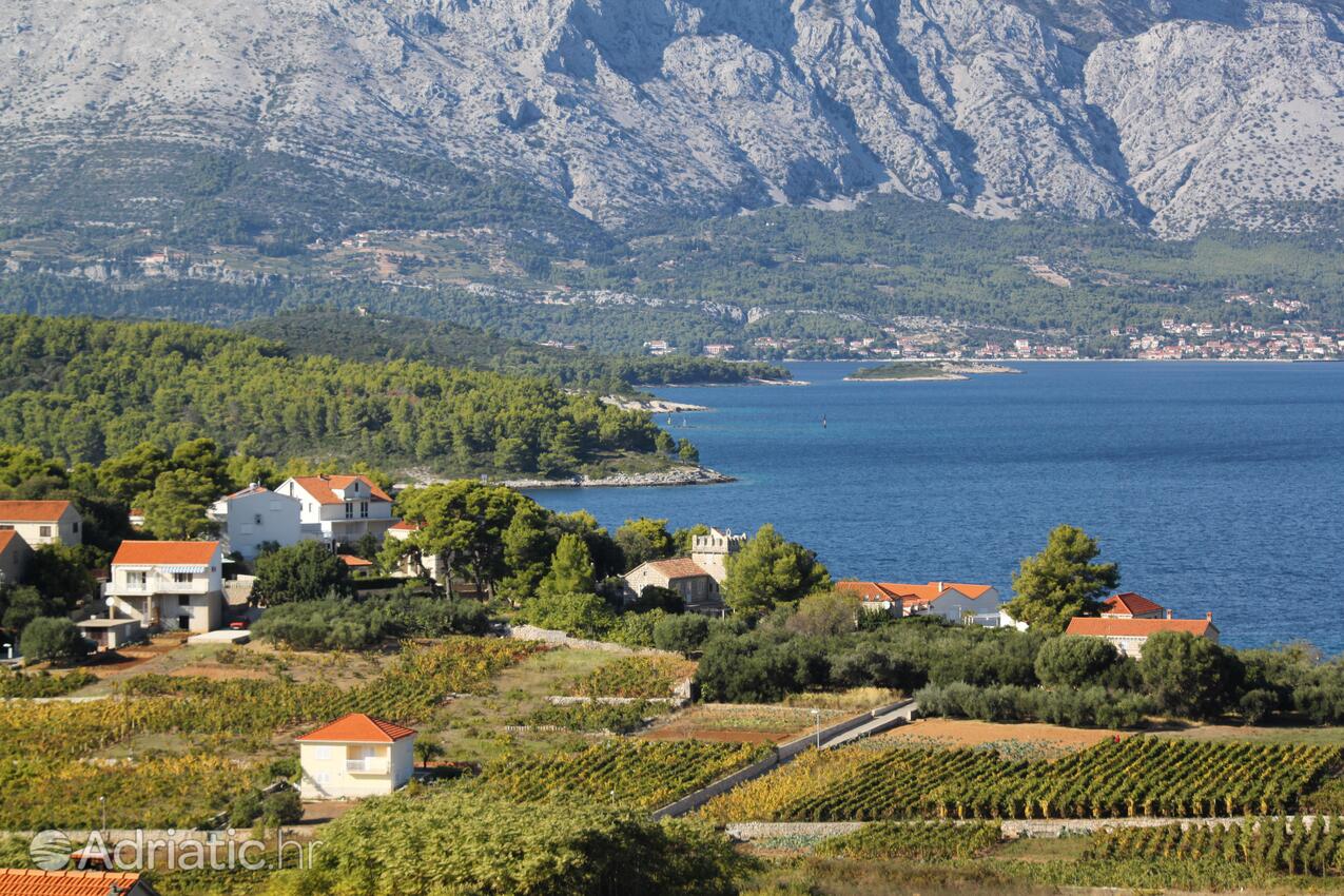 Lumbarda op de route Korčula (Južna Dalmacija)