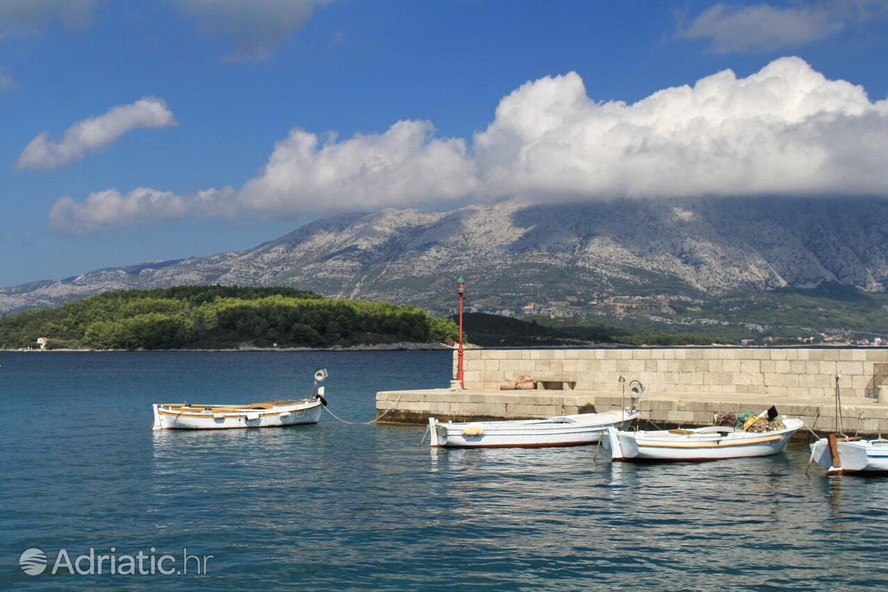 Lumbarda op de route Korčula (Južna Dalmacija)