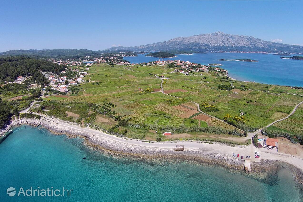 Lumbarda op de route Korčula (Južna Dalmacija)