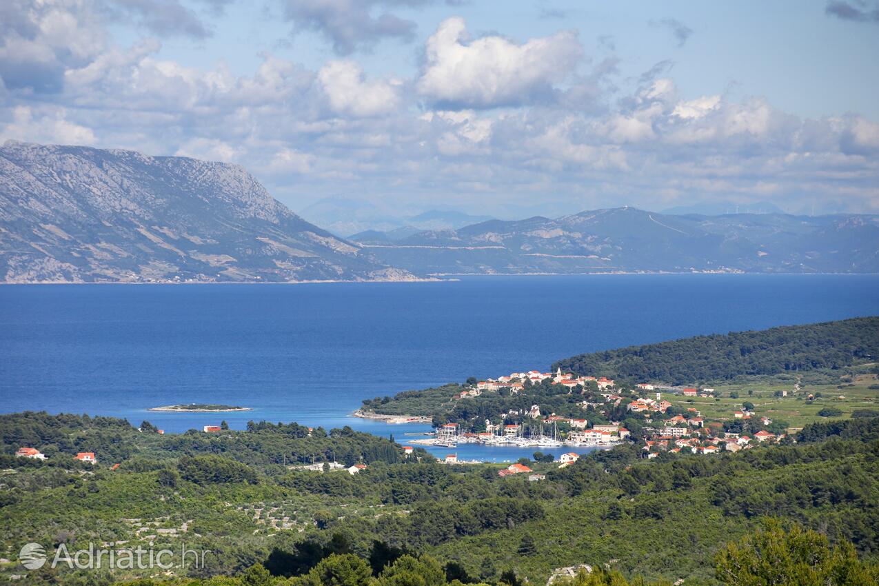 Lumbarda op de route Korčula (Južna Dalmacija)