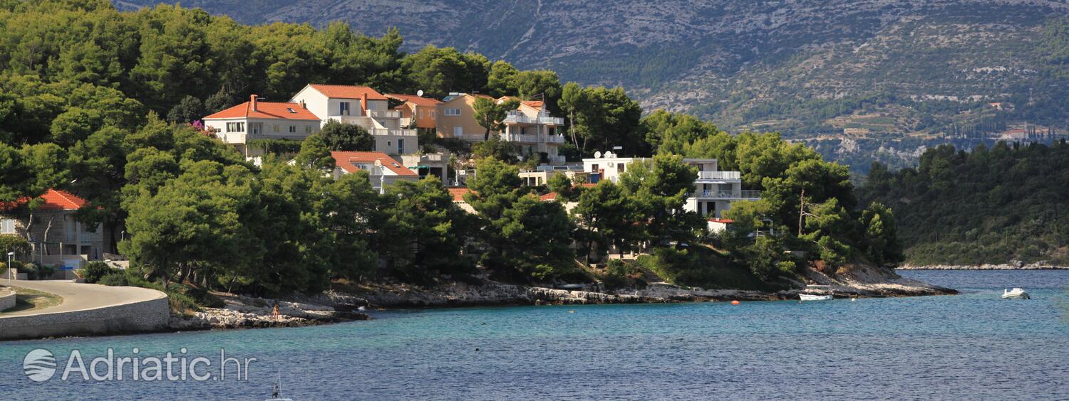 Lumbarda op de route Korčula (Južna Dalmacija)