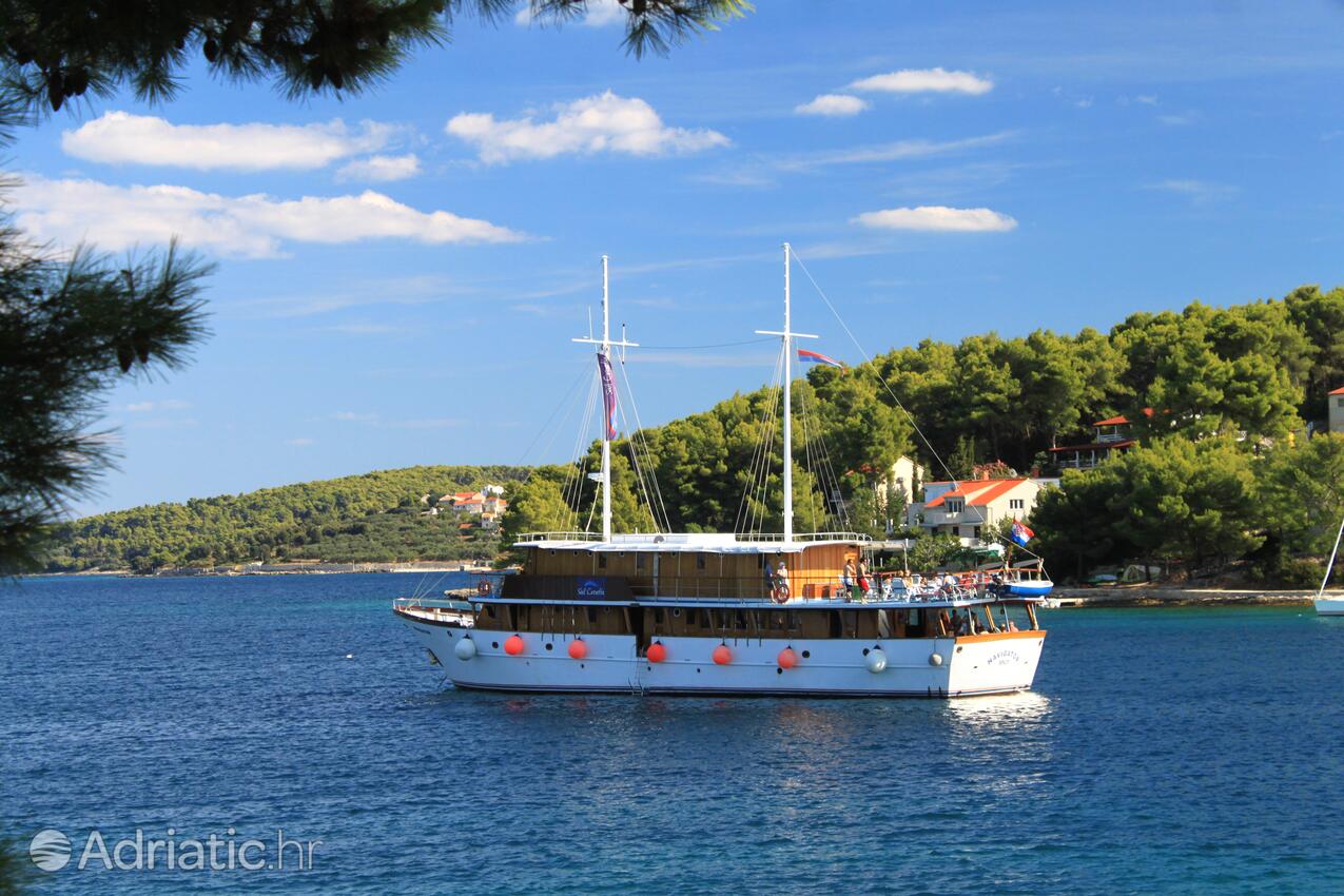 Lumbarda op de route Korčula (Južna Dalmacija)